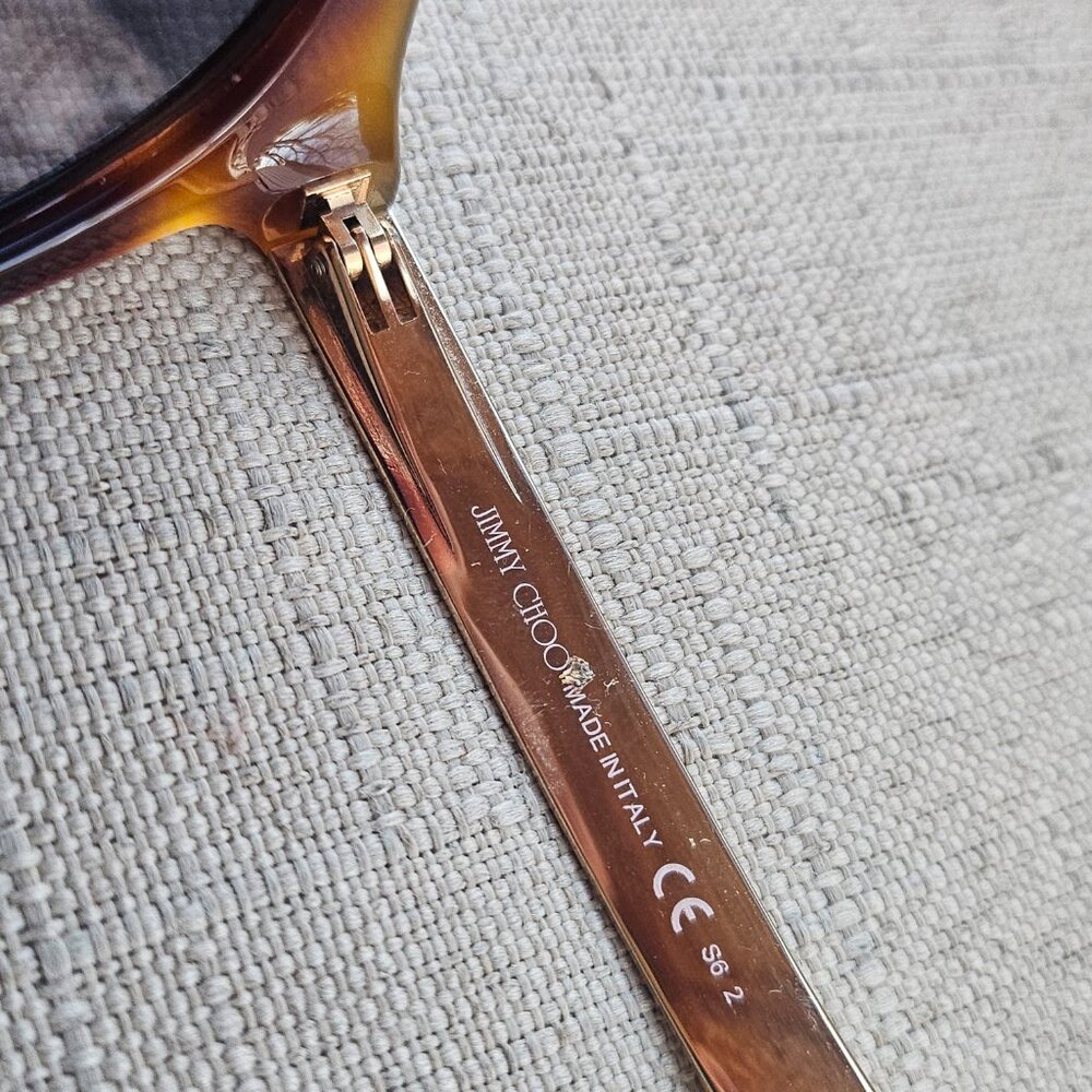 Jimmy Choo Ladies Vivy Havana Sunglasses Round Full Rim Shades - Picture 11 of 16